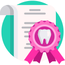 certificate of dental training icon